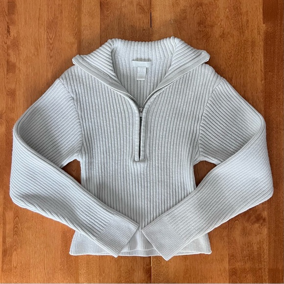 H&M Sweaters - H&M Ribbed Quarter Zip Sweater